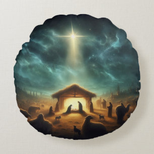 Christmas/Nativity/Jesus Round Cushion