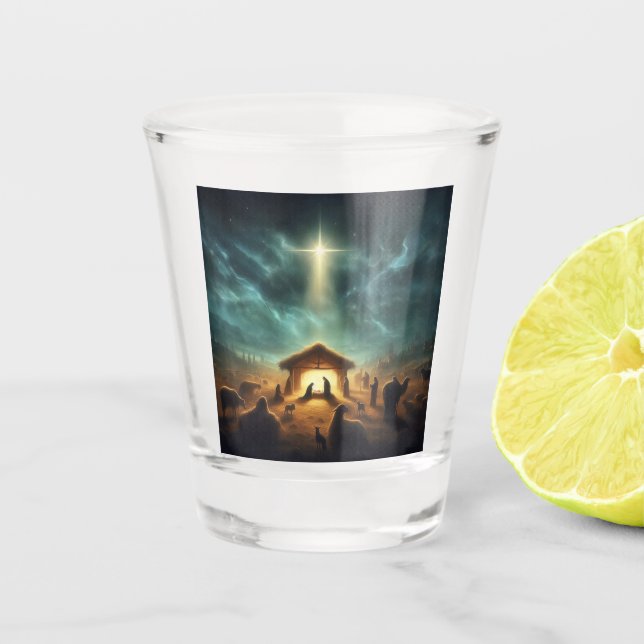 Christmas/Nativity/Jesus Shot Glass (Front)