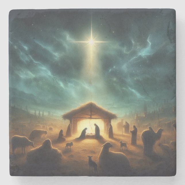 Christmas/Nativity/Jesus Stone Coaster (Front)