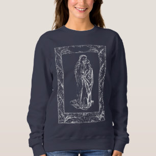 Christmas Nativity Madonna and Child Holly Border Sweatshirt