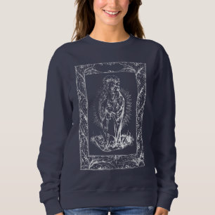 Christmas Nativity Madonna and Child Holly Border  Sweatshirt