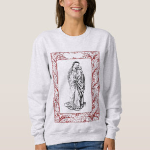 Christmas Nativity Madonna and Child Holly Border Sweatshirt