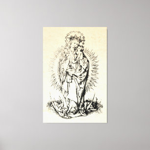 Christmas Nativity Madonna and Child Virgin Mary   Canvas Print