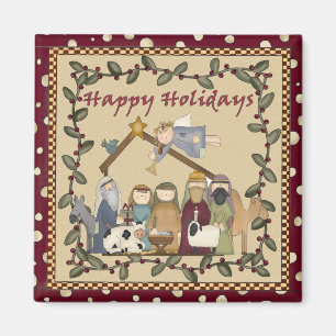 Christmas Nativity Manger Magnet