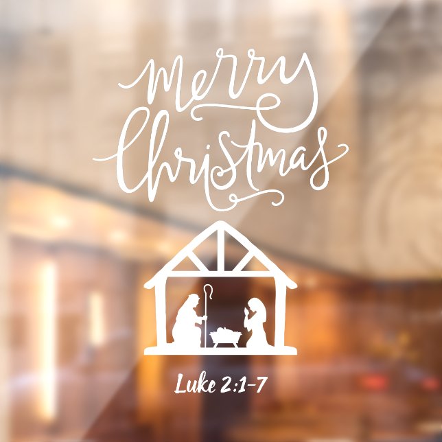 Christmas Nativity Merry Christmas White (Sheet 2)