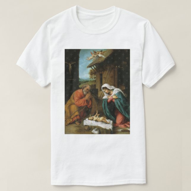 Christmas Nativity of Jesus  Lorenzo Lotto T-Shirt (Design Front)