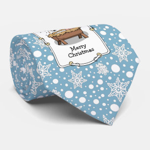 Christmas Nativity Pembroke Welsh Corgi (red1) Fun Tie