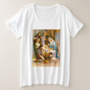 Christmas nativity plus size T-Shirt