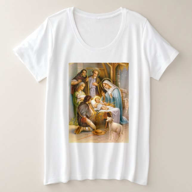 Christmas nativity plus size T-Shirt (Design Front)