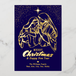 Christmas Nativity Religious Elegant Family Photo