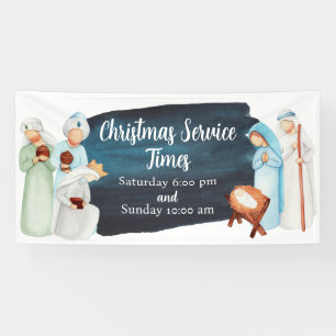 Christmas Nativity Scene Banner