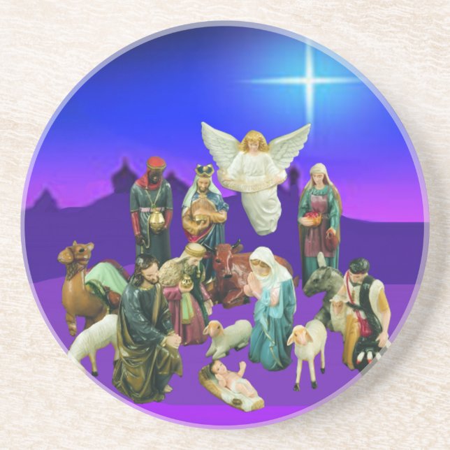 Christmas Nativity Scene Coasters (Front)