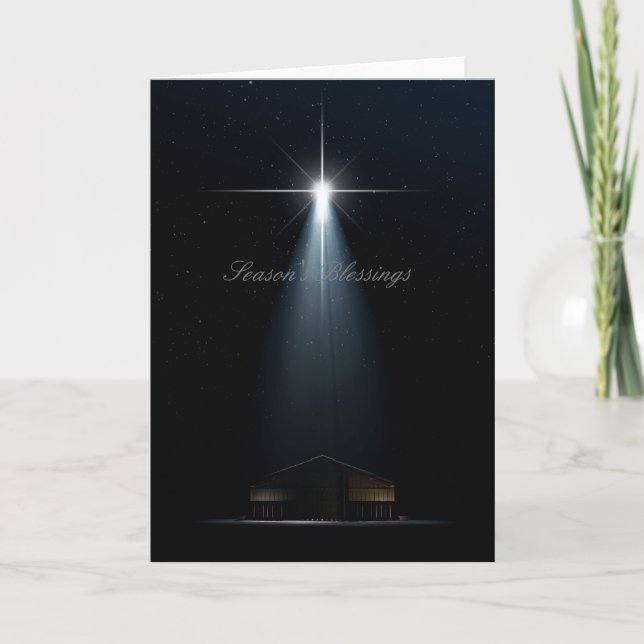 Christmas Nativity Scene Holiday Card (Front)