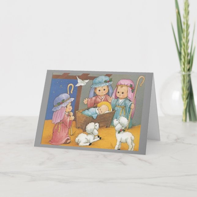 Christmas nativity scene holiday card (Front)