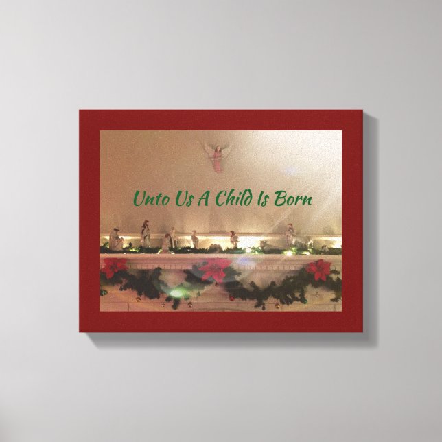 Christmas Nativity Scene Inspirational Quotes Canvas Print (Front)