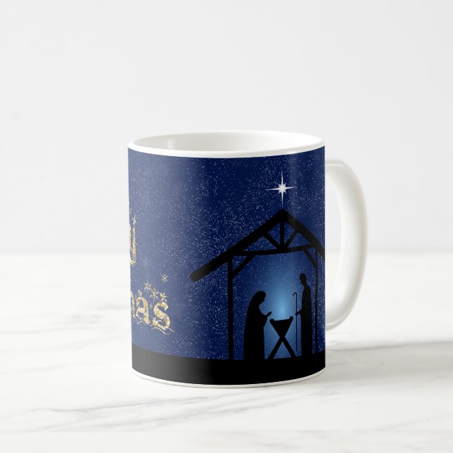 Christmas Nativity Scene Religious Coffee Mug (Front Right)