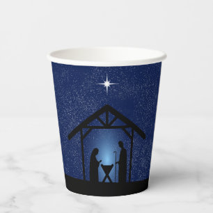 Christmas Nativity Scene Religious Paper Cups
