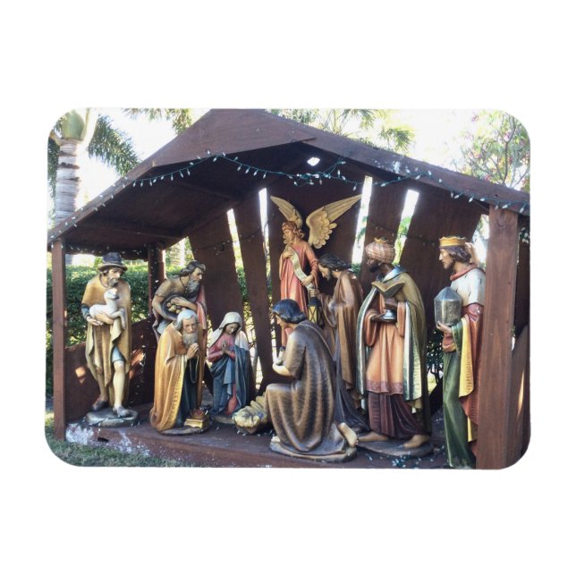 Christmas Nativity Scene. Sanibel Is., USA.  Magnet (Horizontal)