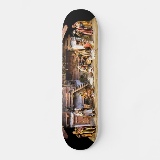 Christmas Nativity Scene Skateboard (Front)