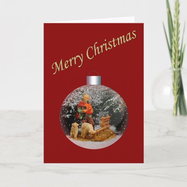 Christmas Nativity Scene Sphere Customisable Card (Front)
