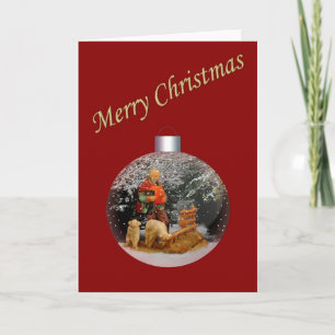 Christmas Nativity Scene Sphere Customisable Card