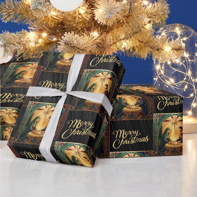 Christmas Nativity Scene Wrapping Paper (Holidays)