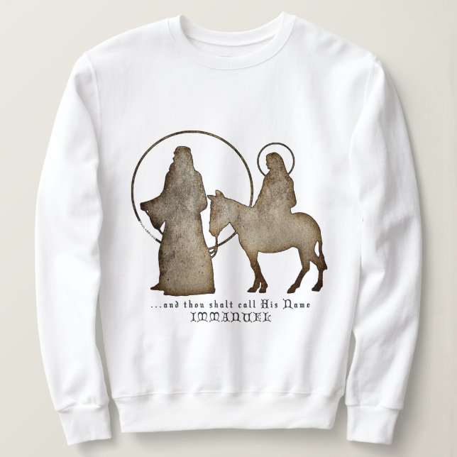 Christmas Nativity Silhouette Sweatshirt (Design Front)