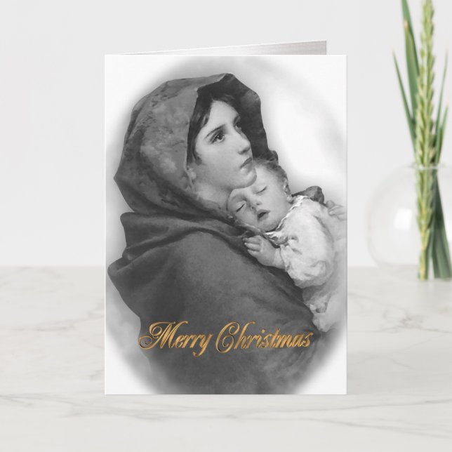 Christmas nativity The Modonna religious card (Front)