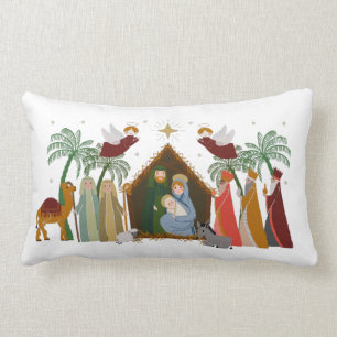Christmas Nativity Throw Pillow