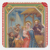 Christmas Nativity Vintage Design of Baby Jesus