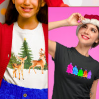 Christmas Nature Reindeer Cardinals Xmas Trees