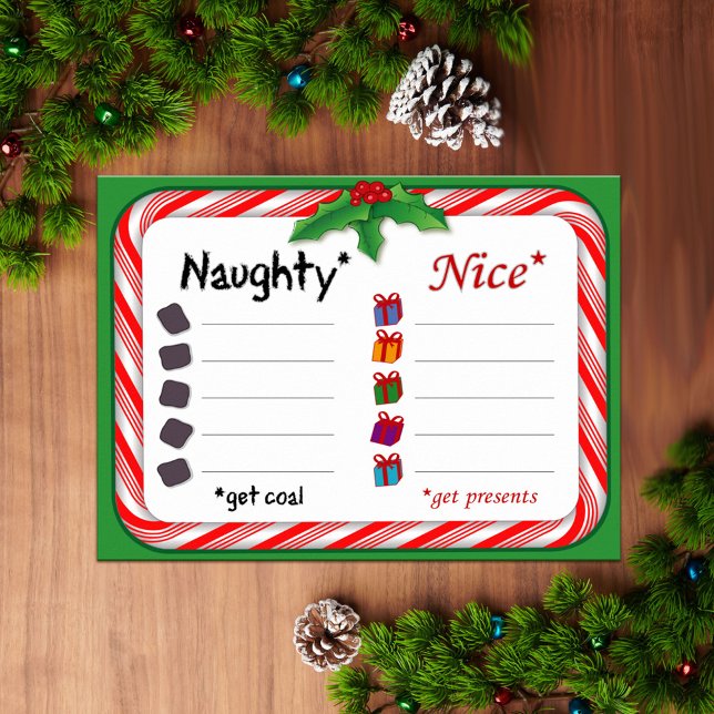 Christmas Naughty and Nice Checklist Poster (Creator Uploaded)