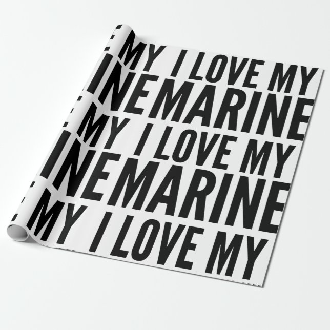Christmas naughty love my marine wrapping paper (Unrolled)