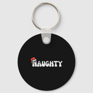 Christmas Naughty Nice Matching Funny Xmas Couple  Key Ring