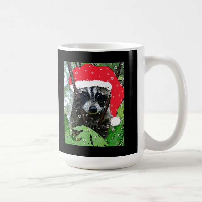 Christmas "Naughty" Racoon Mug (Right)