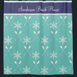 Christmas Nautical paddles  winter paddles beach   Shower Curtain<br><div class="desc">Christmas Nautical paddles winter paddles beach Shower Curtain | designs perfect for coastal living,  lake decor,  river decor,  nautical,  and more... </div>