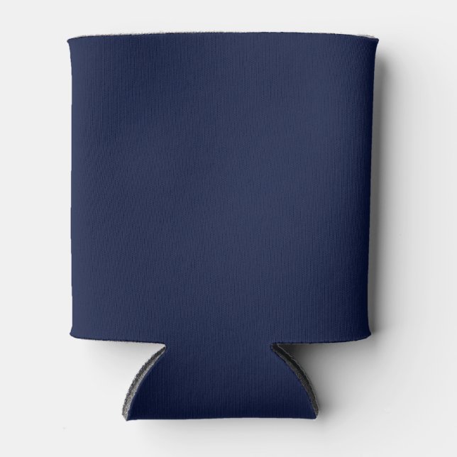 Christmas navy, solid navy, deep navy, plain navy can cooler (Front)