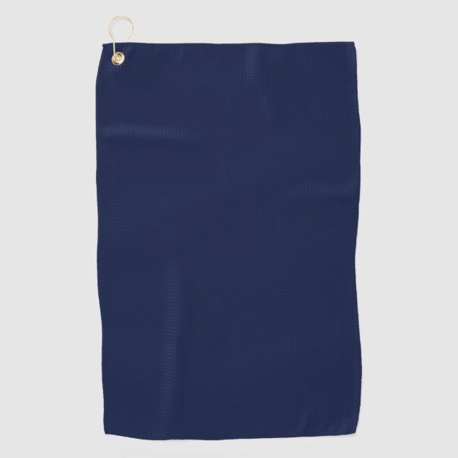 Christmas navy, solid navy, deep navy, plain navy golf towel (Front)