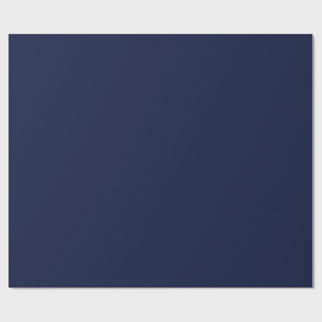 Christmas navy, solid navy, deep navy, plain navy wrapping paper (Flat)