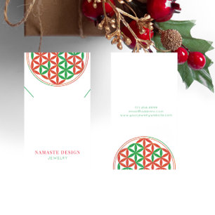 Christmas Necklace Display Card•Blume des Lebens  Business Card