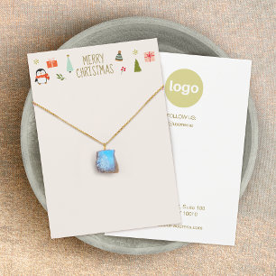 Christmas Necklace  Logo Display Card