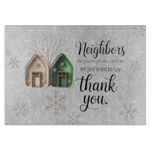 Christmas Neighbor Thank You Gift Cutting Board
