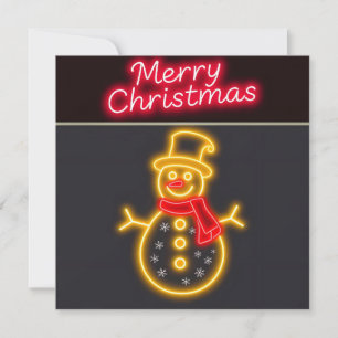 Christmas Neon Modern Holiday Collection Card