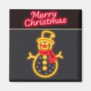 Christmas Neon Modern Holiday Collection Magnet