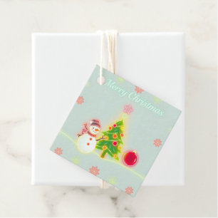 Christmas Neon Trendy Holiday Collection Favour Tags