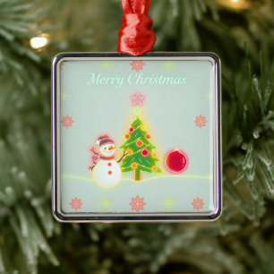 Christmas Neon Trendy Holiday Collection Metal Tree Decoration