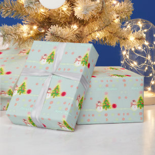 Christmas Neon Trendy Holiday Collection Wrapping Paper