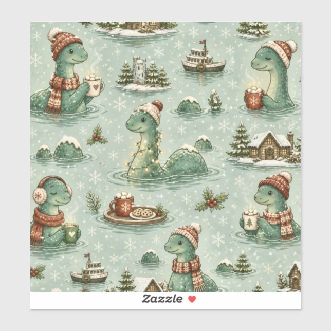 Christmas Nessie Loch Ness Monster Cosy Cryptids  (Sheet)