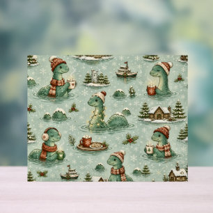 Christmas Nessie Loch Ness Monster Cosy Cryptids Acrylic Sign