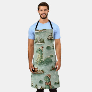 Christmas Nessie Loch Ness Monster Cosy Cryptids  Apron